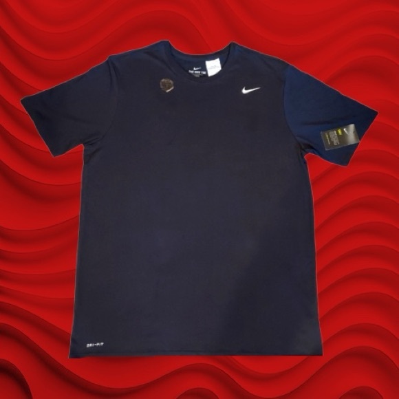 NWT Nike Men's Black Dri-Fit Cotton Tee - Picture 1 of 6